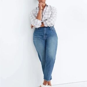 Madewell Women's‎ Size 35 The Mom High Rise Jean In Downey Wash
